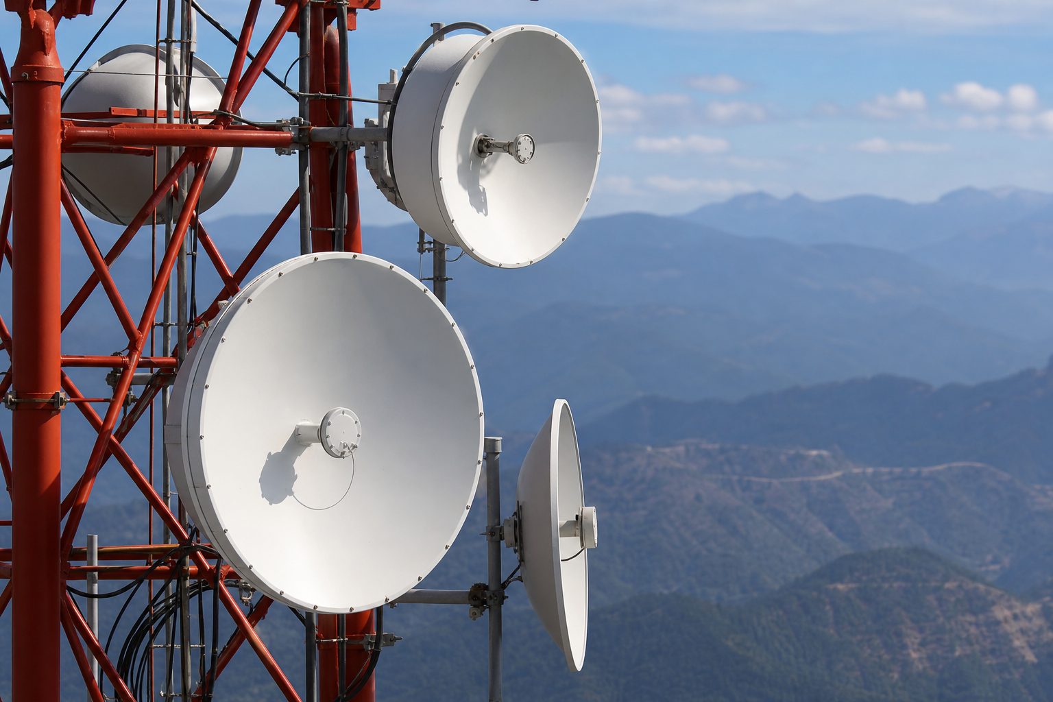 Microwave dish installation